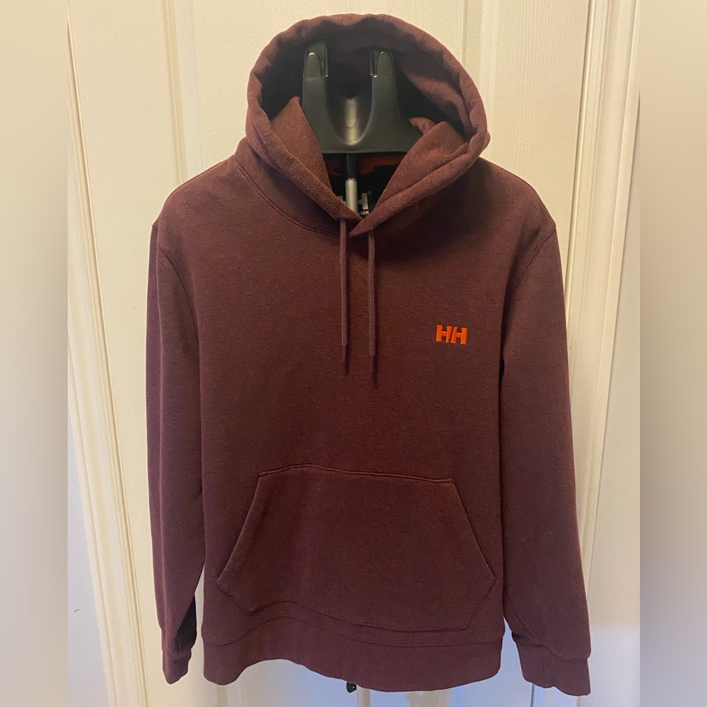 Helly Hansen Men’s HH Logo Hoodie – Size L – Burgundy